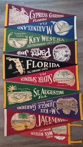 Vintage Lot 10 Florida Wimpel Key West Miami Jacksonville St. Augustine etc. - Bild 1 von 8