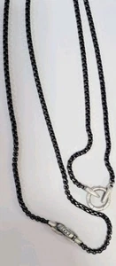Men's David YURMAN Smooth Amulet Box Chain Necklace 28" L - Picture 1 of 4