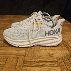 Scarpe da corsa Hoka One One donna Clifton 9 1127896 sneakers taglia 9,5 B vaniglia - Foto 1 di 13