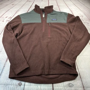 Pullover Patagonia Para Hombres Finmark 1/4 Cremallera Polartec Lana Granate Talla Grande - Imagen 1 de 9