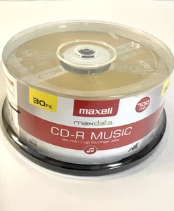 Maxell CD-R 30 Pack Music Gold CD Recordable Discs 700 MB - Picture 1 of 9