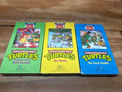 TEENAGE MUTANT NINJA TURTLES Burger King Kids Club VHS Video Tape TMNT Lot of 3* - Image 1 of 4