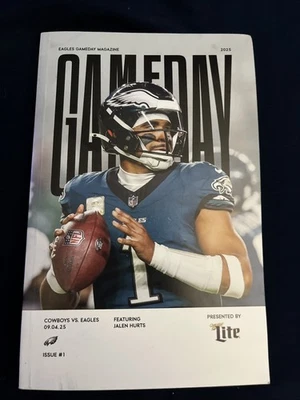 PHILADELPHIA EAGLES VS DALLAS COWBOYS GAMEDAY Program Guide 9/4/25 NFL w/ POSTER - Image 1 of 2
