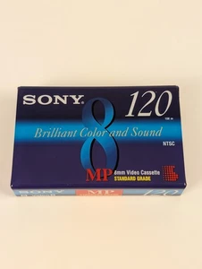 Cassette vidéo Sony 120 min 8 mm qualité standard P6-120MP NTSC neuve scellée - Photo 1 sur 2