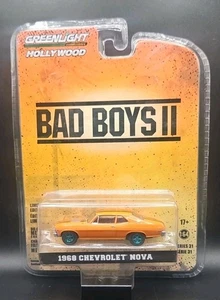 2021 Greenlight Hollywood CHASE 1968 Chevrolet Nova Bad  Boys II Green Machines  - Picture 1 of 2