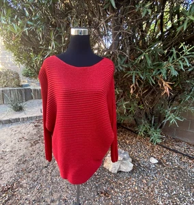 Ralph Lauren Damen Pullover 1 x Rot Strick Langarm Weihnachten Glitzer Oberteil - Bild 1 von 7