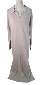 MAGALI PASCAL Joey Kleid 100 % Merinowolle taupe langarm neu mit Etikett UK 12 (M) - Bild 1 von 24