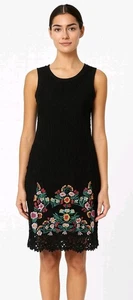 Neiman Marcus dress Lace Embroidered Sleeveless Sheath Dress Sz S - Picture 1 of 7