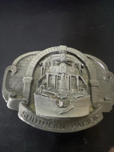 RARE VINTAGE 🇺🇸 SOUTHERN PACIFIC LINES BELT BUCKLE TRAIN/RAILROAD/FREIGHTS - Picture 1 of 17