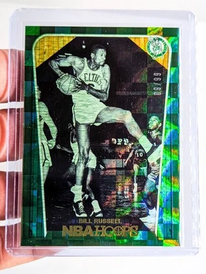Aros de la NBA Panini 2018-19 verde #288 Bill Russell/99 Boston Celtics Salón de la fama Foto 1 de 2