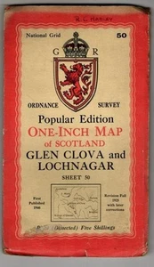 One-Inch Map of Scotland. Sheet Glen Cova : Ordnance Survey - Imagen 1 de 2