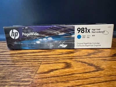 Cartucho Original HP 981X PageWide Enterprise Cian Alto Rendimiento, L0R09A Foto 1 de 4