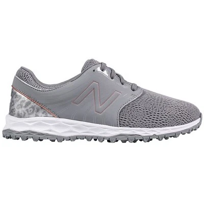 Zapato de golf New Balance Fresh Foam Breathe sin clavos para mujer, gris/rosa nuevo 6 Foto 1 de 3