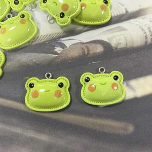 10pc Frog Resin Charms Animal Flatback DIY Earring Pendant Keychain Charm - Picture 1 of 12