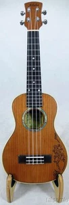 Alulu solid mahogany concert ukulele, Hawaiian Totem laser pattern UMC78 - Picture 1 of 6