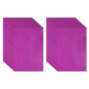 30 Sheets 2mm Glitter Foam Sparkle Sheet EVA Paper, Purple - Picture 1 of 8