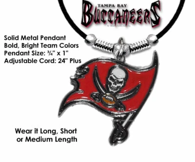 ENVÍO GRATUITO COLLAR TAMPA BAY BUCCANEERS 24" REGALO MASCULINO FEMENINO FÚTBOL AMERICANO NFL B' Foto 1 de 4