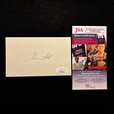 Lamar Hunt SIGNED INDEX CARD Founder/Owner Kansas City Chiefs JSA CERT AUTOGRAPH - Image 1 of 4