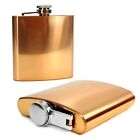 E-Volve Hip Flask - 6oz - Copper Plated Stainless Steel - for Birthday Wedding