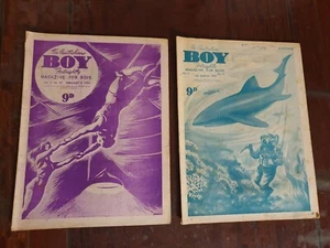 RARE OOP Vintage Lot x2 ~ 1954 The Australian Boy Fortnightly Magazines / Comic - Picture 1 of 12