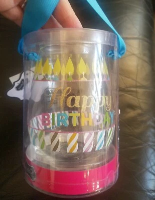 Torta de lama feliz aniversário copo de vinho sem haste pode ser personalizado qualquer nome e ano - Imagem 1 de 3