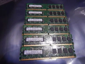 3gb Samsung (6x 512MB) 1Rx8 PC2-5300U DDR2 667 Mhz Desktop Ram  M378T6553EZS-CE6 - Picture 1 of 1