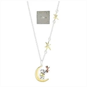Disney Moon Pendant Pooh And Piglet Necklace - Picture 1 of 8