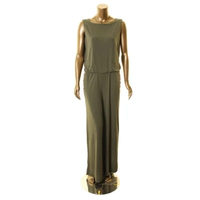 Mono LAUREN RALPH LAUREN NUEVO Para Mujer Jersey Verde Con Cuentas Pierna Ancha XL TEDO Foto 1 de 2