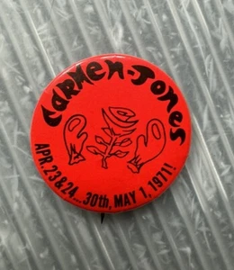 vintage 1.25” PINBACK BUTTON Carmen-Jones April 23 & 24 … May 1, 1971! - Picture 1 of 7