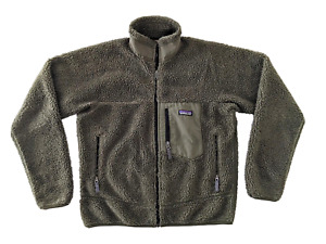 Vintage Patagonia Deep Pile Fleece Jacket Classic Retro-X Olive Khaki Small
