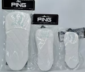 Ping Golf Japan Soft PU Head Cover DR・FW・HY×3 HC-L2301 White NEW - Picture 1 of 3