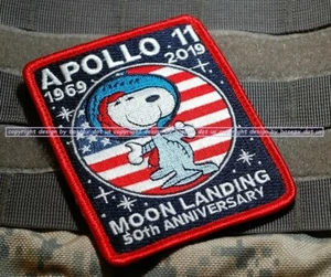 NASA APOLLO 11 ARMSTRONG MONDLANDUNG 1969-2019 50. JAHRSTAG Snoopy AUFNÄHER - Bild 1 von 12
