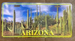 2008 Arizona BOOSTER License Plate (BLUE SKY & MULTIPLE CACTI) - Picture 1 of 1