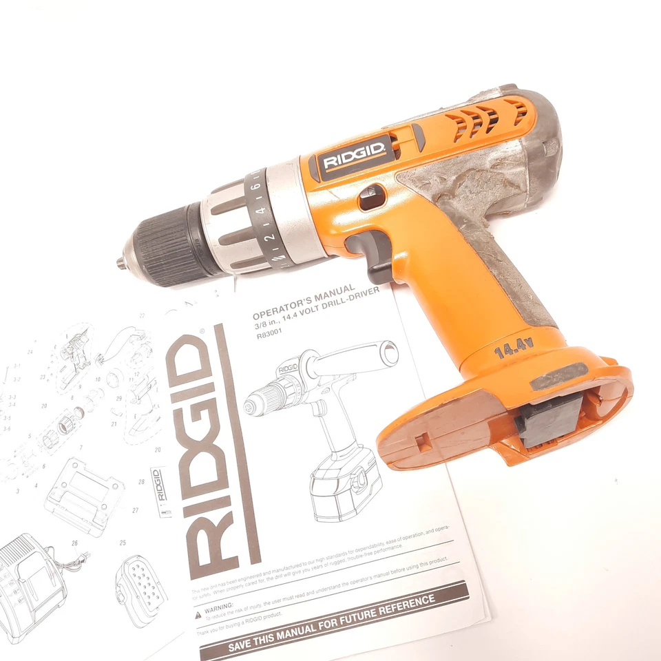 Ridgid 14.4V Cordless 3/8" Drive Drill Driver Model R83001 Bare Tool Untested - Image 1 of 4