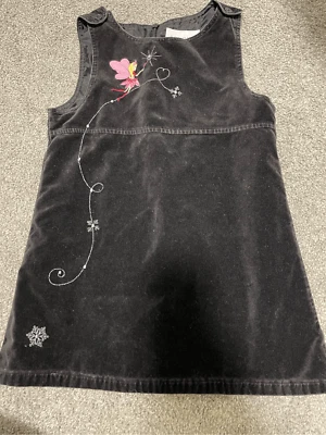 Sonoma Lifestyle Negro Terciopelo Hada Niñas 5 Botones Overales Hombro Cremallera Trasera Forro Foto 1 de 4