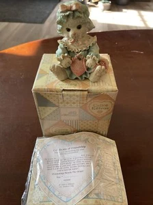 Enesco Figurine Calico Kittens Friendship Mends The Heart 1993 Priscilla Hillman - Picture 1 of 9