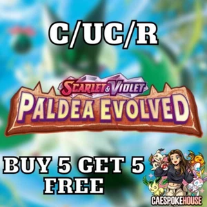 Paldea Evolved C/UC/R - BUY 5 GET 5 FREE - Picture 1 of 1
