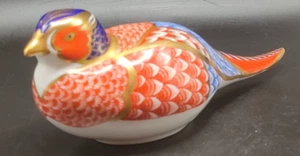 Stunning Royal Crown Derby Pheasant Paperweight Silver Stopper - Picture 1 of 12