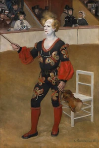 Pierre Auguste Renoir Clown James Bollinger Mazutreek 1868 - 17" x 22" Art Print - Picture 1 of 1
