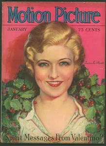 Motion Picture January 1929 Lupe Velez~Rudolph Valentino~Louise Brooks~Fay Wray - Picture 1 of 9