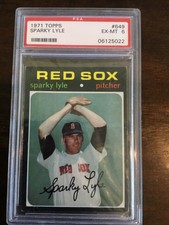 1971 Topps #649 Sparky Lyle PSA 6 EX-MT Boston Red Sox