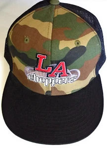 LA Choppers Sombrero Gorra Camuflaje Malla Negra Camuflaje A presión Back 👀 - Imagen 1 de 7