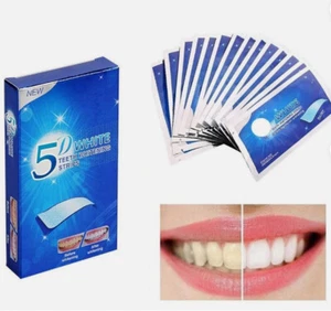 5D Ultra Teeth Whitening Strips Bleaching White Strips Dental Tooth Whitener - Picture 1 of 25