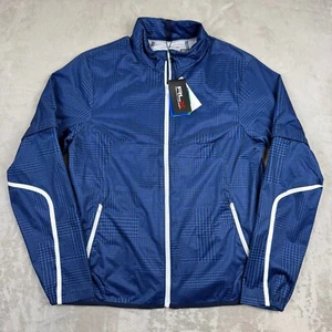 RLX Ralph Lauren Golf wandelbare Jacke Herren S marineblau kariert Sport Reißverschluss neu mit Etikett $ 248 - Bild 1 von 10
