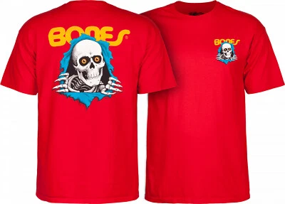 Powell Peralta BONES RIPPER Skateboard T Shirt RED - Image 1 of 4