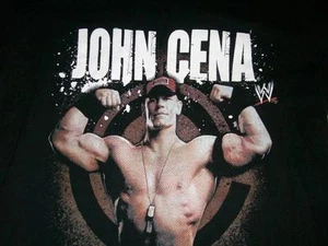 John Cena WWF World Wrestling Federation Black T-shirt Boy's XL 18-20 used - Picture 1 of 2