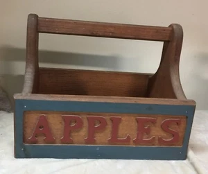 Caja de Madera Manzanas Caja de Herramientas Estilo Rústico Condado En Mal estado Pesado Hogar Decoración 13x10x8 - Imagen 1 de 9
