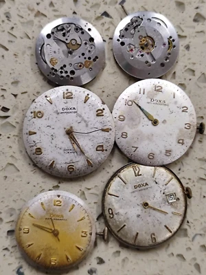 LOTE Movimiento DOXA De Colección Funciona y No Funciona Buen Balance Para Piezas Lote 6 Foto 1 de 4