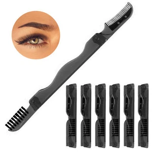 Set of 6 Folding Eyebrow Razors: Includes Hair Trimmer Shaper Pocket Shave Fa - Picture 1 of 1