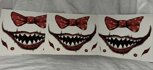 Halloween Prank Makeup Temporary Tattoo Halloween Clown Grin Set Of 3 - Bild 1 von 6